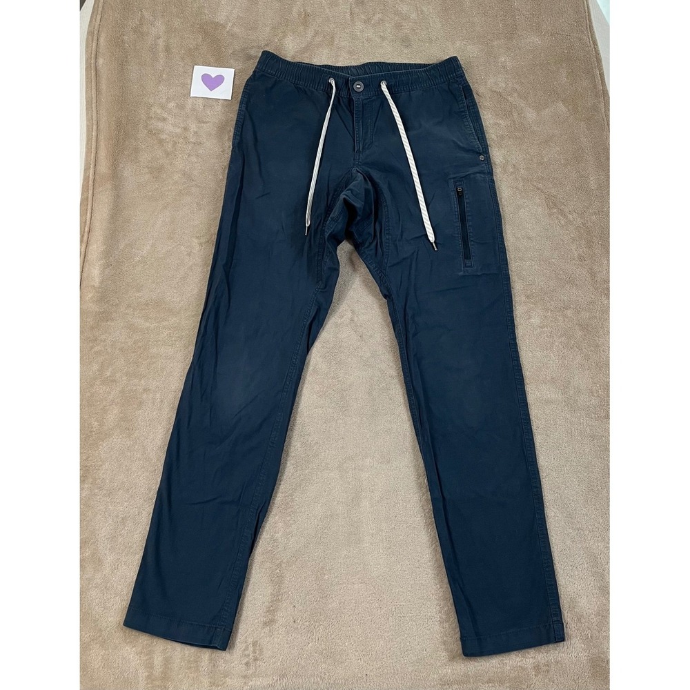 Vuori Ripstop Climber Pants Men's Medium Teal Blue Drawstring Cargo V412 GOOD